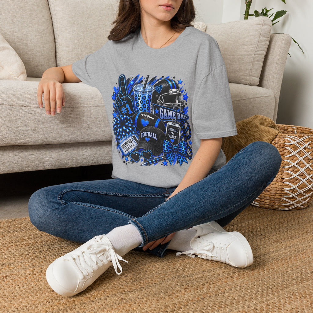 Game Day Football T-Shirt — "Game Day" Helmet, Foam Finger & Team Spirit Design