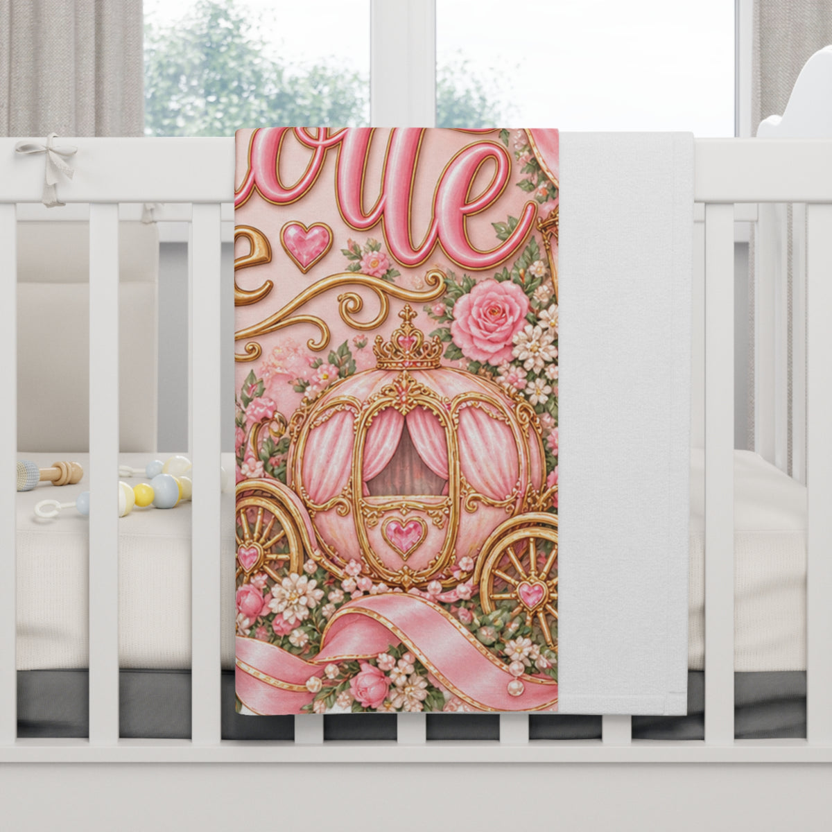 Personalized Princess Baby Blanket – "Charlotte Lee" Soft Fleece Keepsake