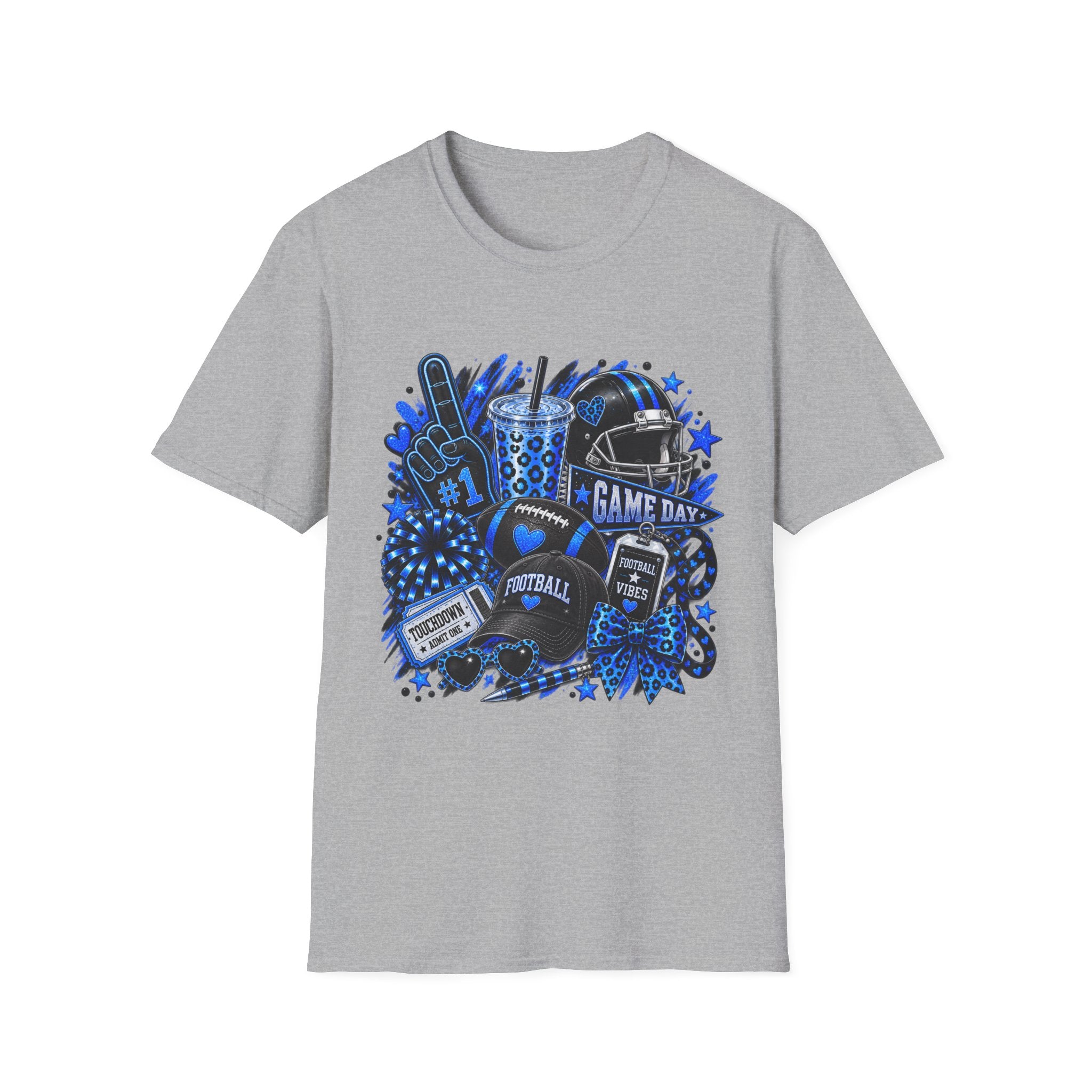 Game Day Football T-Shirt — "Game Day" Helmet, Foam Finger & Team Spirit Design