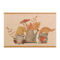 Autumn Gnome Doormat – Fall Welcome Coir Rug with Pumpkins & Leaves